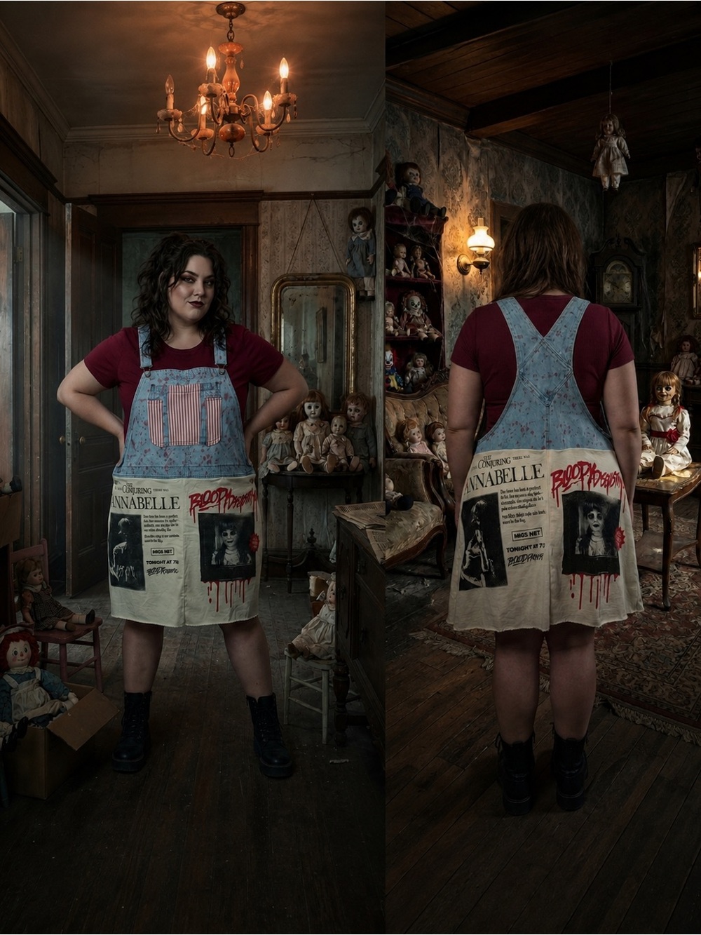 Upcycled Annabelle Overall Dress